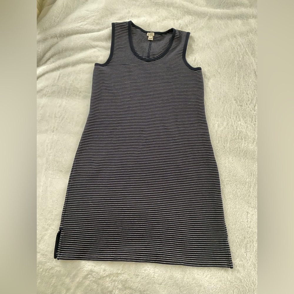 J. Crew blue and white striped sleeveless dress size XS runs big